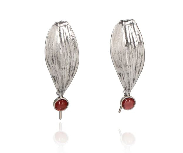Vanilla Orchid Leaf Earrings