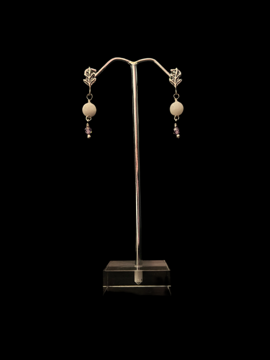 Single Leaf Earrings - Xhuba Gallery 