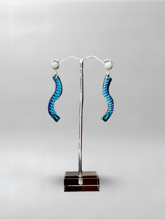 Turqoise Stone Slender Earrings