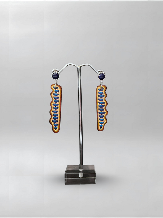 Lapis Lazuli Slender Earrings