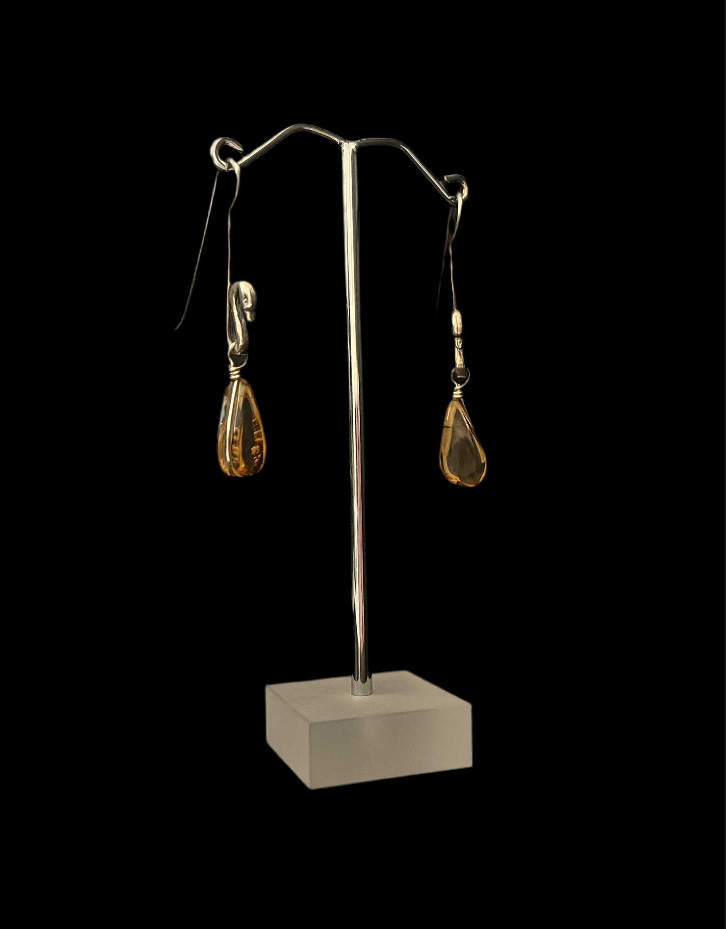 Amber Swan Earrings