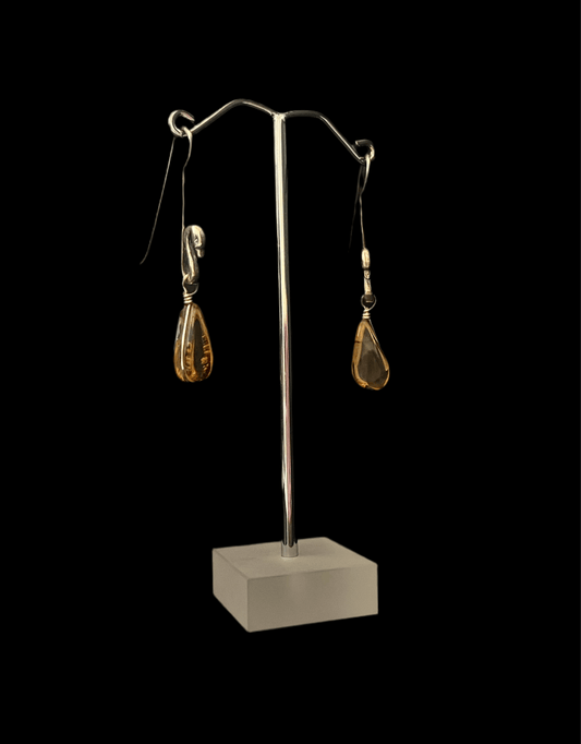 Amber Swan Earrings