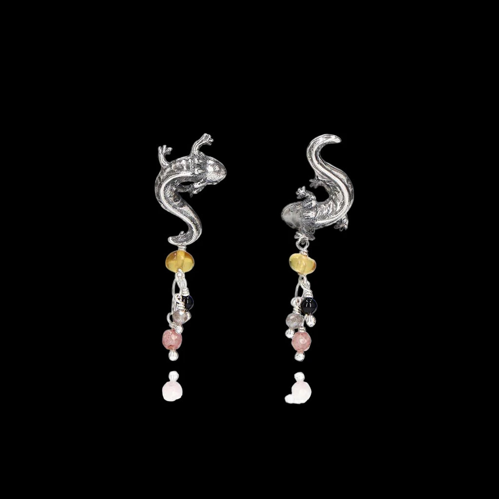 Small Axolotl Earrings - Xhuba Gallery 