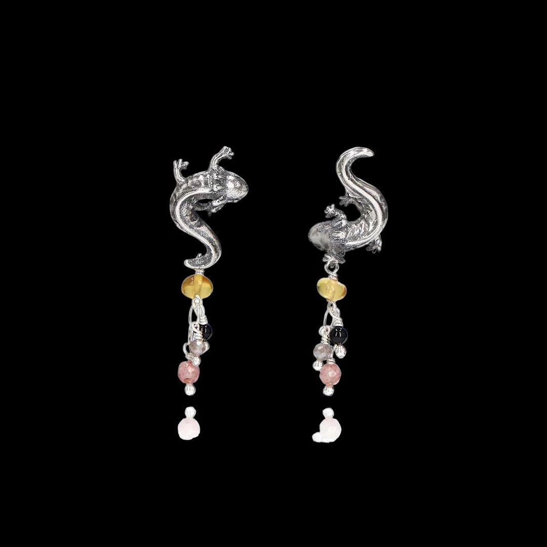 Small Axolotl Earrings - Xhuba Gallery 